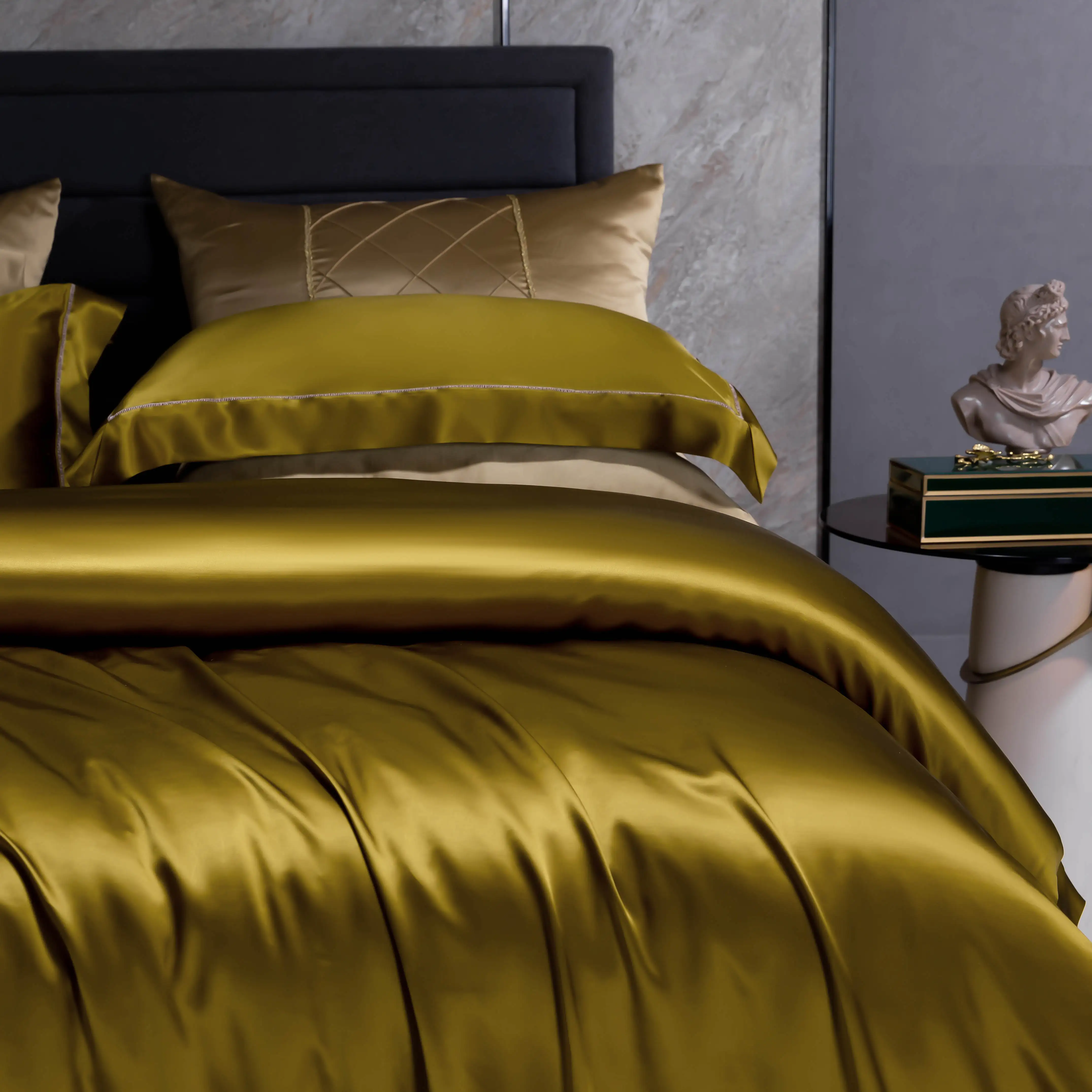 

Pure Color Mulberry Silk Fitted Sheet 100% Silk Comforter Bedding Sets and Silk Bedsheet Bedding Set