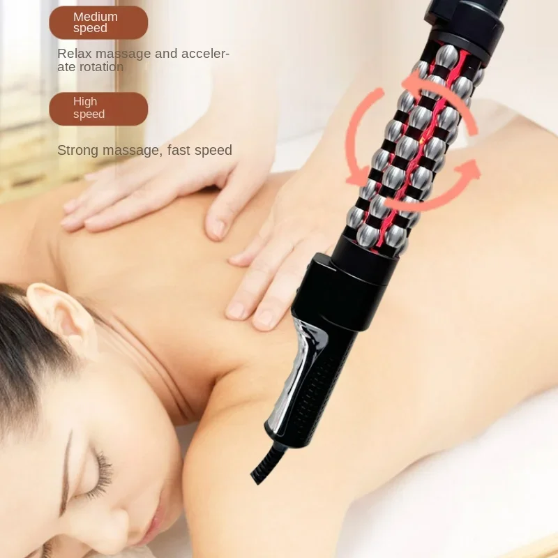 Relaxed Red Light Heated Massage Device 360 Rotating Inner Ball Muscle Relaxation Massage Roller for Whole Body Anti Cellulite