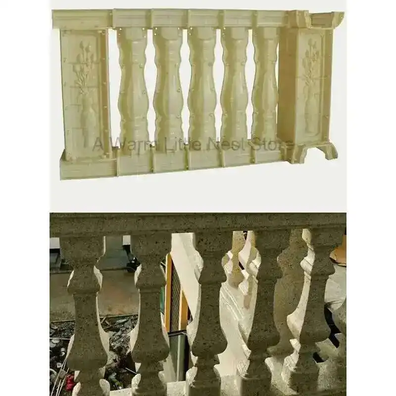 

Roman Column Mold Cement Railing Mold for Household Villa Garden Buildings Handrail Mold Cast-in-place Cement Guardrail Model