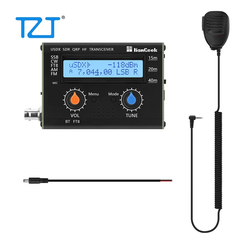 TZT HAMGEEK USDX-CW/USDX-FT8 5W usDX SDR QRP Transceiver QCX-SSB to SSB 15m/20m/40m 3-Band All Mode HF Transceiver