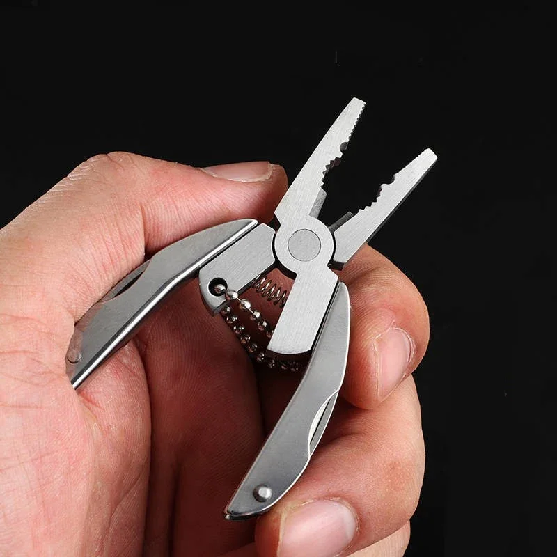 Mini Lightweight Multifunctional Turtle Back Pliers Portable Beetle Pliers Folding Pocket Tool for Outdoor Hiking & Keychain Use