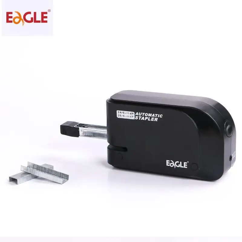 Supply Office School Binding Automatic Electric Stapler with Free 1 Box Staples 20-Sheet Capacity70g Paper Dual Power