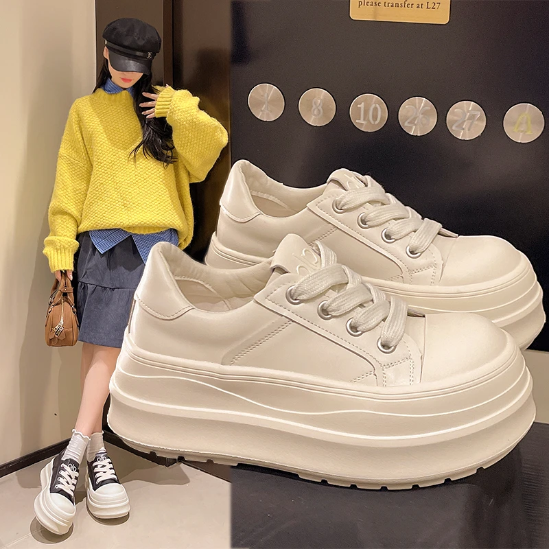 

Женская толстая спортивная обувь, женская спортивная обувь на платформе, удобная нескользящая обувь, модная спортивная обувь, увеличивающая рост