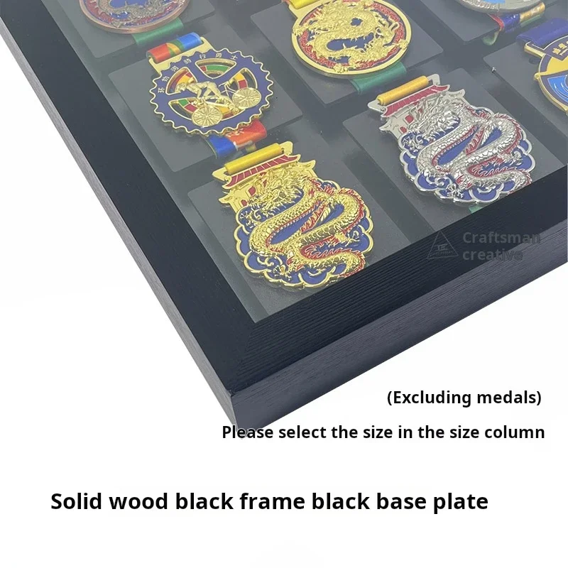 Marathon Medal Display Stand Sports Gold Medal Wooden Photo Frame Sports Medal Wall Hanging Hollow Structure Honor Display Frame view 6