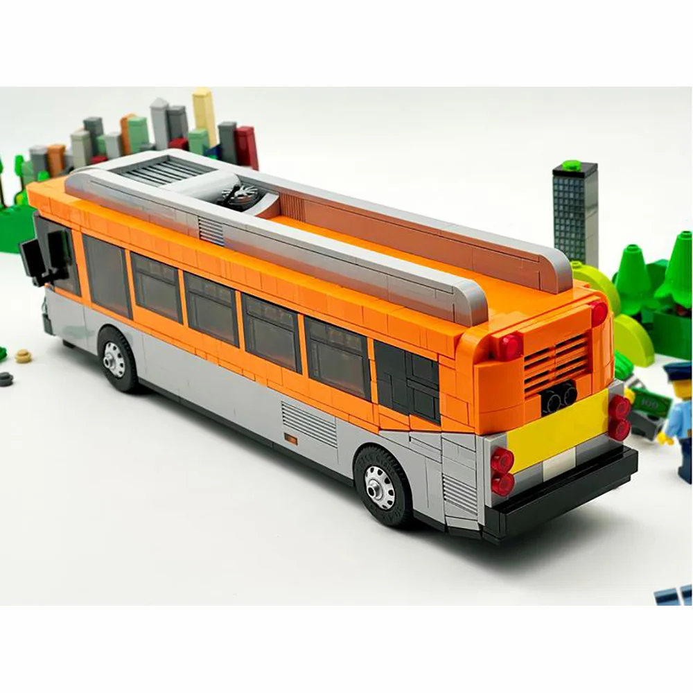 801PCS MOC Speed Champions West Coast City Bus Model Building Blocks Technology Bricks DIY Creative Assembly Kids Toys Gifts