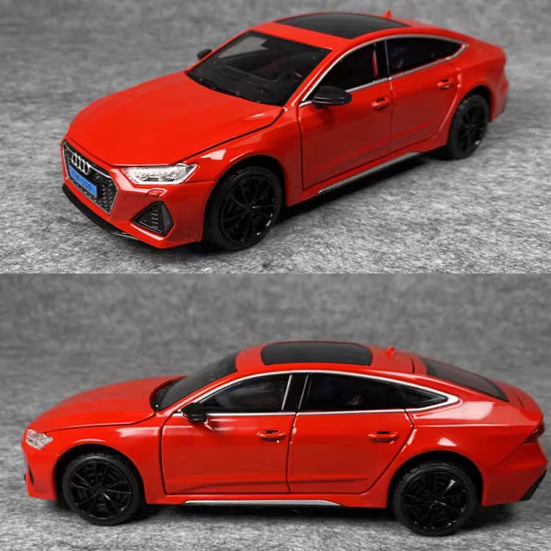 Diecast Original 1:24 Scale Audi RS7 Simulation Alloy Car Model Static Display Collection  Gift Toy Decoration Commemorative