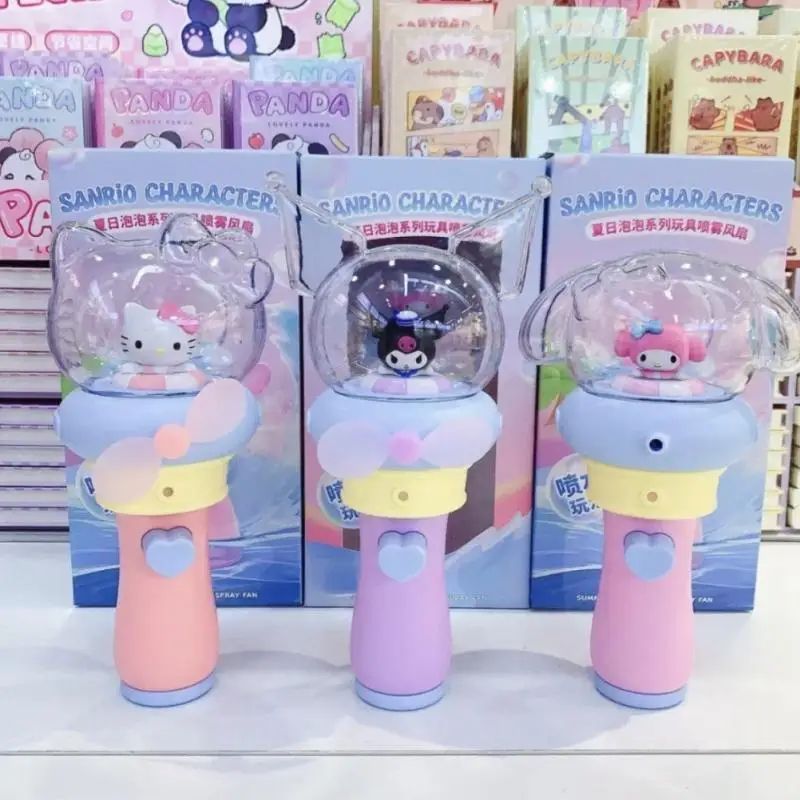 

Ручной вентилятор Sanrio Hello Kitty Cinnamoroll, аниме, мультфильм для девочек, детский портативный модный игровой летний спрей, маленький вентилятор на открытом воздухе