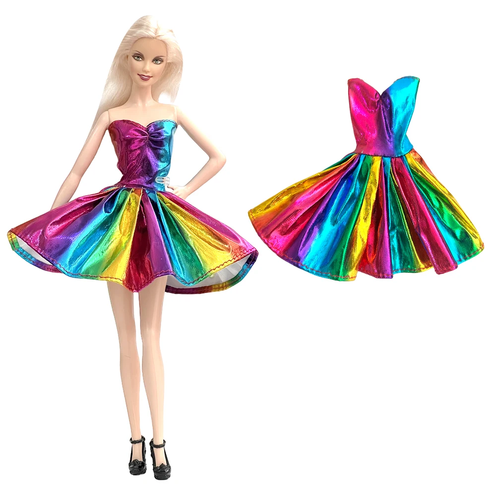 

NK 1 Set Fashion Rainbow DressDancing Skirt Casual Doll Clothes For 1/6 Doll Clothes for 1/6 Dolls Accessories Girl Toy