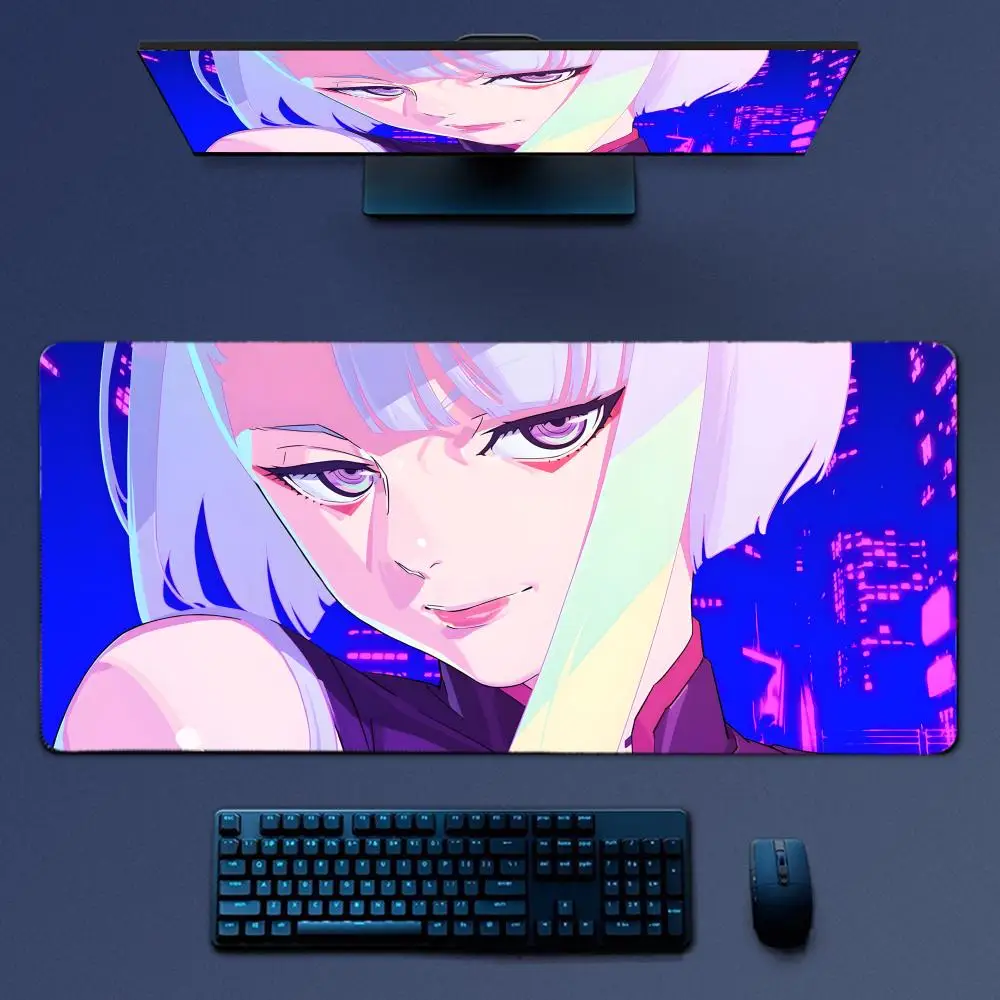 Anime C-cyberpunk Mousepad Large Gaming Mouse Pad LockEdge Thickened Computer Keyboard Table Desk Mat