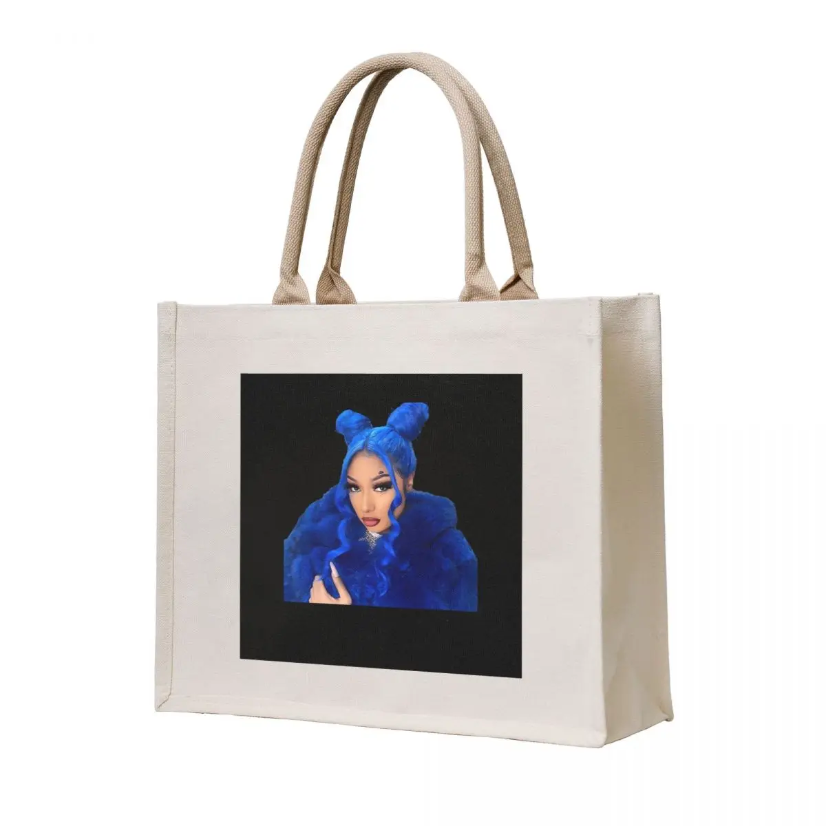 

Megan Thee Stallion Tote Bag Women's shopping bag Canvas stote bag eco folding university shopper