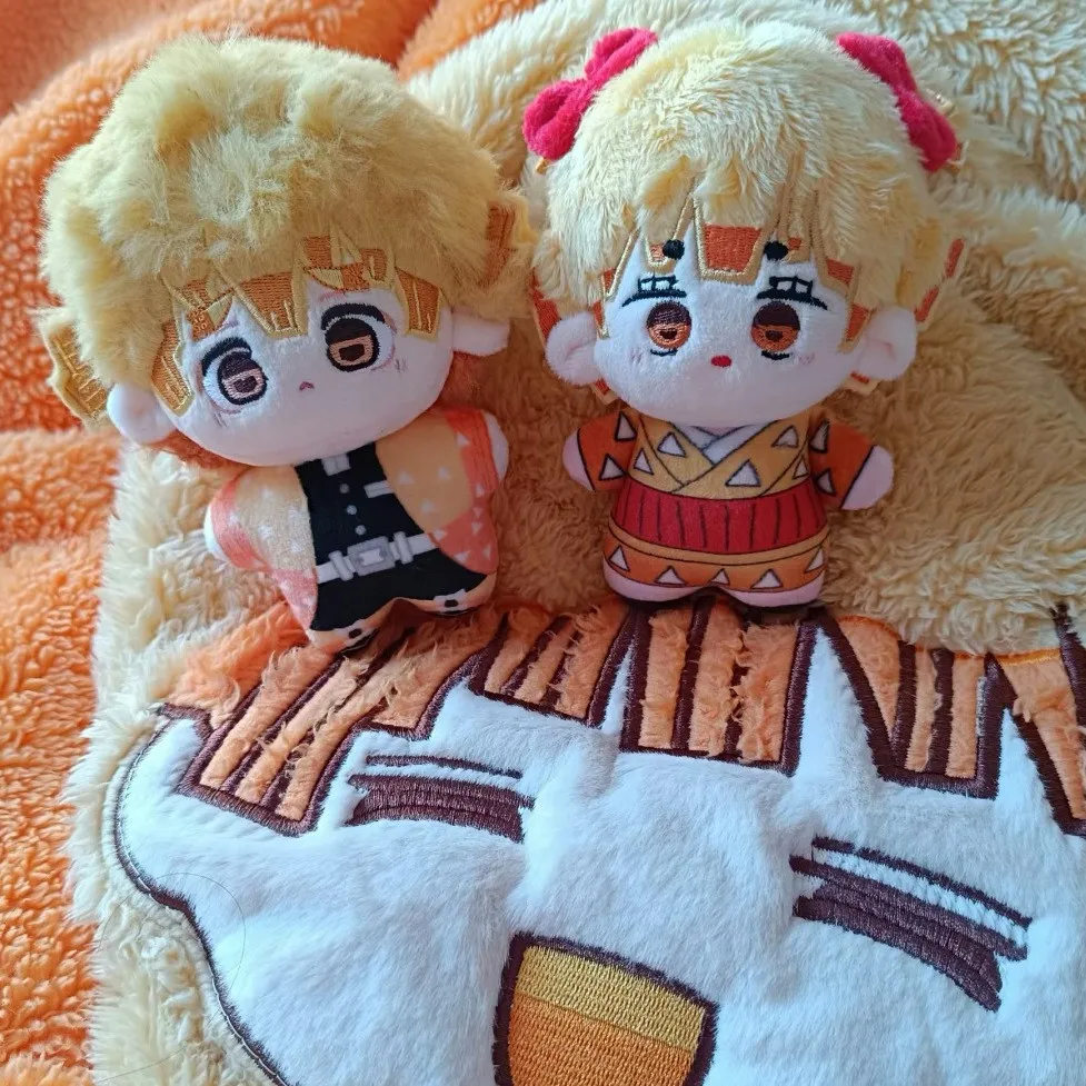 DemonSlayer anime peripherals Agatsuma Zenitsu 10cm cotton doll plush toy doll gift for friends