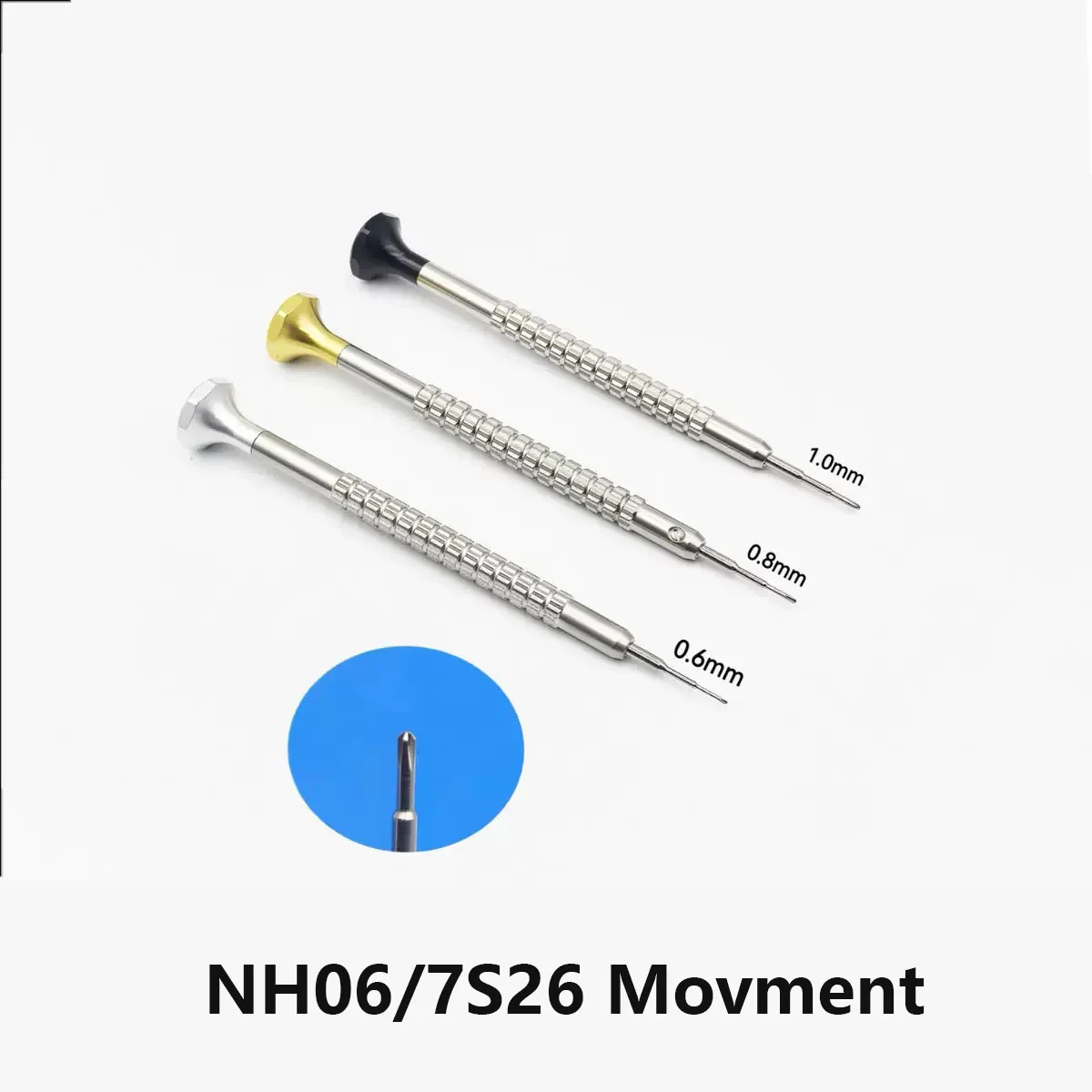 Screwdriver 0.6/0.8/1.0mm Cross Head Blade for Removing 7S26/NH05/NH06 Watch Calendar Dial Screw TUD Balance Regulating W4970
