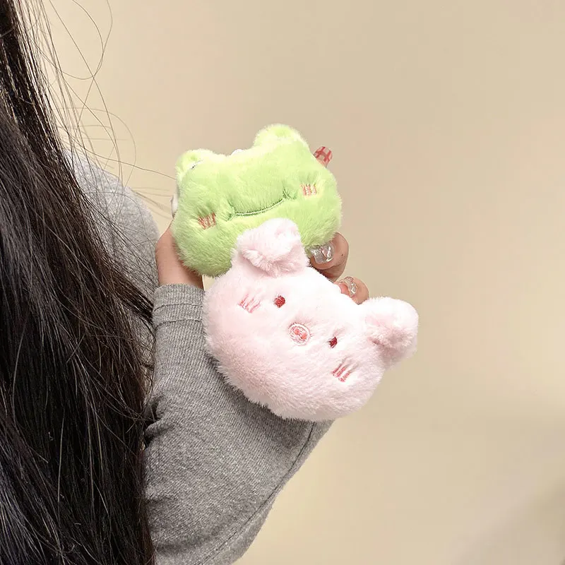 Cartoon Soft Cute Plush Big Rabbit Bear Chick Frog Korean INS For Magsafe Magnetic Griptok Stand Mobile Phone Holder Bracket