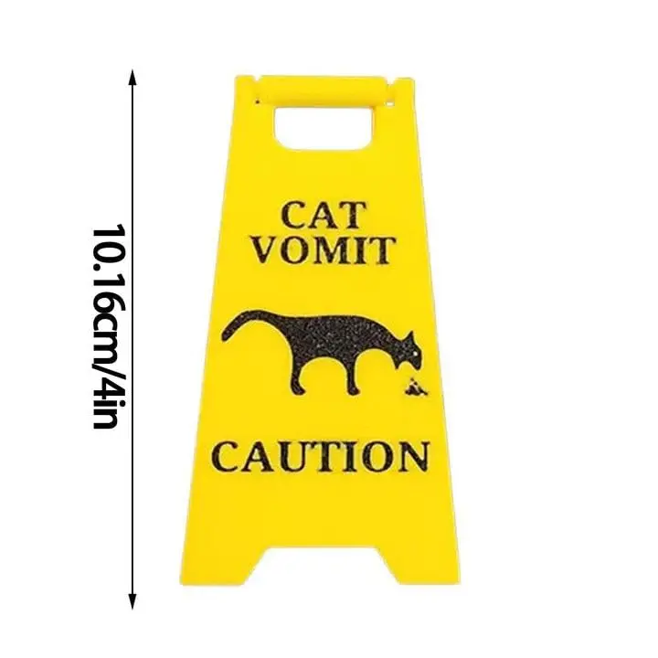 Cat and Dogs Vomit Sign Warning Sign Decoration Cat Decor Funny Gag Gifts  Best Cat Gifts For Cat Lovers and Cat Decorations