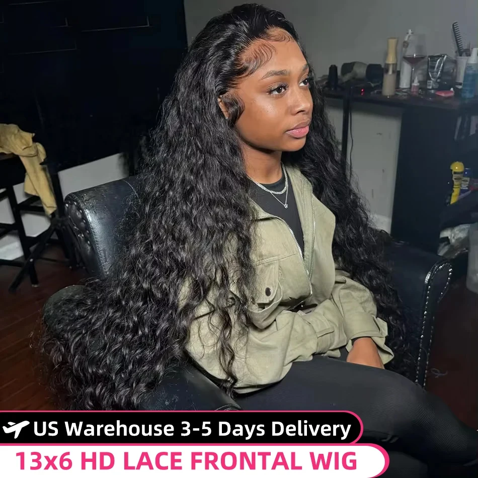 

Mossily Deep Wave Human Hair Wigs Curly 13x6 Lace Frontal Wig 40 42 Inch Preplucked 5x5 Closure Glueless Remy For Black Women