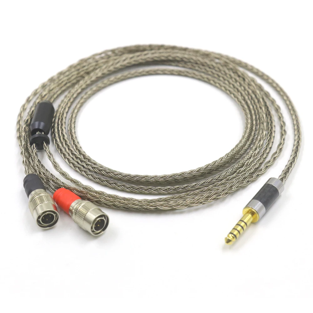 High Quality 2.5/3.5/4.4mm 16 Cores LITZ 7N OCC Silver Plated Graphene Upgrade Cable For Mr Speakers Ether Alpha Dog