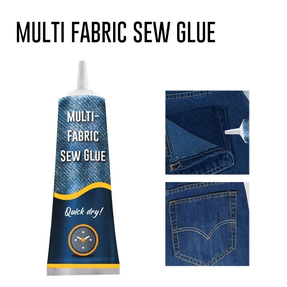 Liquid Glue Instant Fabric Leather Fast Drying Glue Ultra-stick Sew Glue Kit Secure Stitch Liquid Sewing Supplies Universal Glue