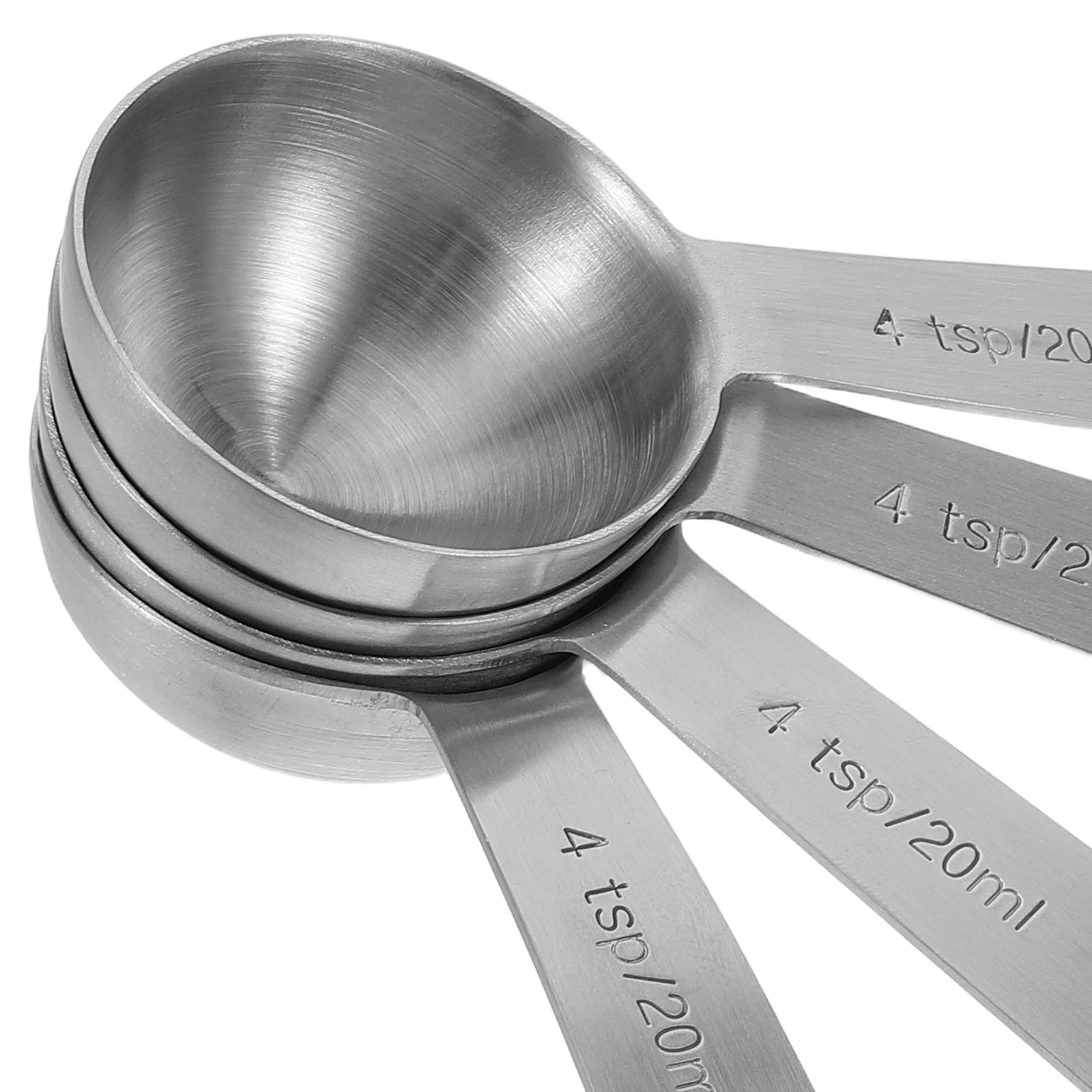 

4pcs Measuring Spoons Stainless Steel 20ml/4 Tsp Measuring Spoon Multipurpose Precision Measure Teaspoons For Kitchen Coffee