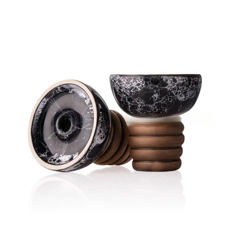 

hookah smoke pot, cracked hookah pot, single-hole hookah pot, ceramic bowl smoke pot.