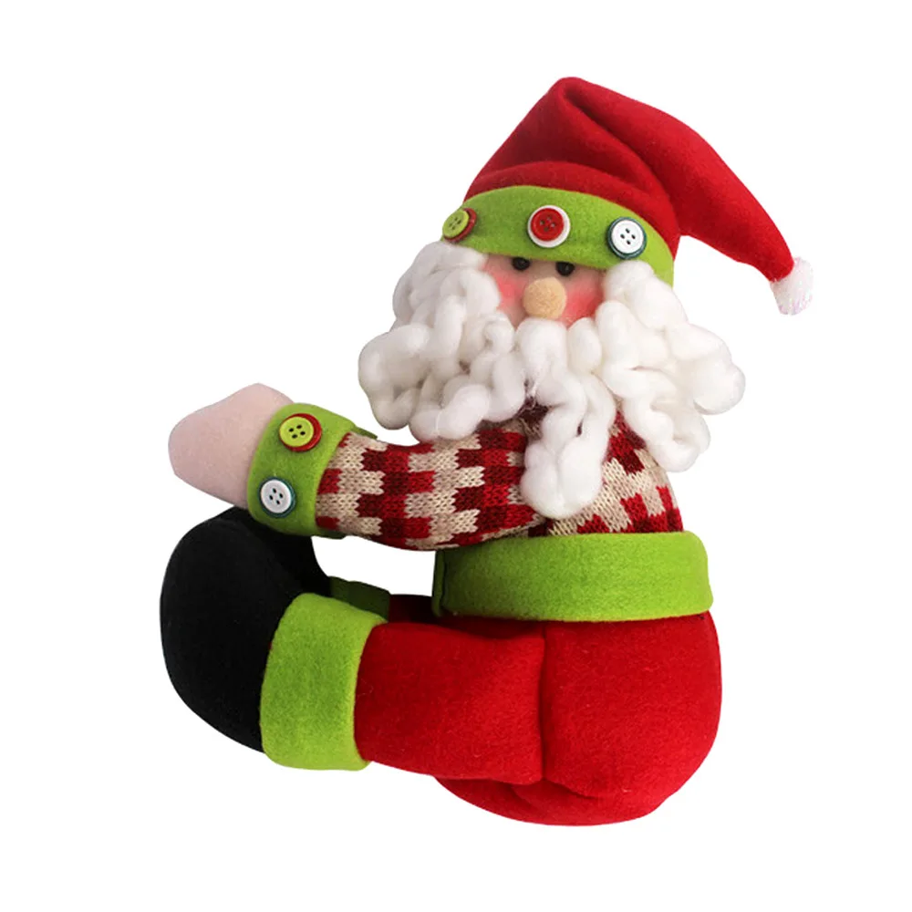 Christmas Tree Ornaments Knitted Tree Top Star Santa Claus Snowman Christmas Home Decor