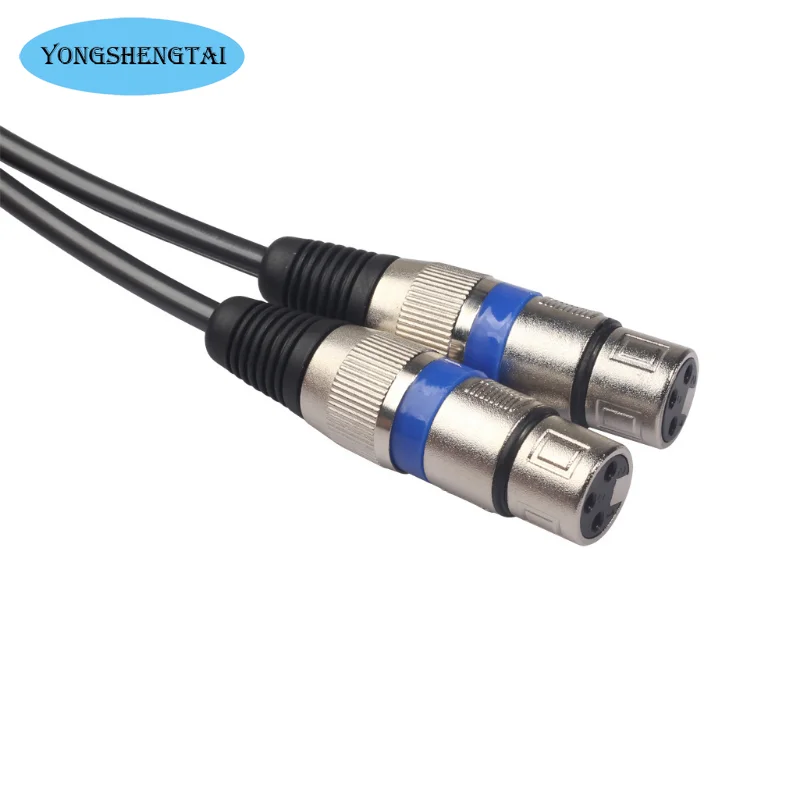 Cabezal chapado en oro doble Lotus macho RCA a XLR hembra, mezclador, reproductor de disco, Cable de Audio de 1,5 m