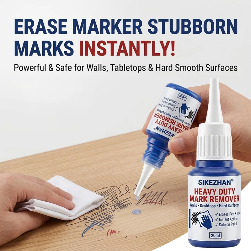 Heavy Duty Mark Remover for Smooth Walls and Desktops Erases Pen and Ink Instant Action Formula Hard Surfaces - SIKEZHAN