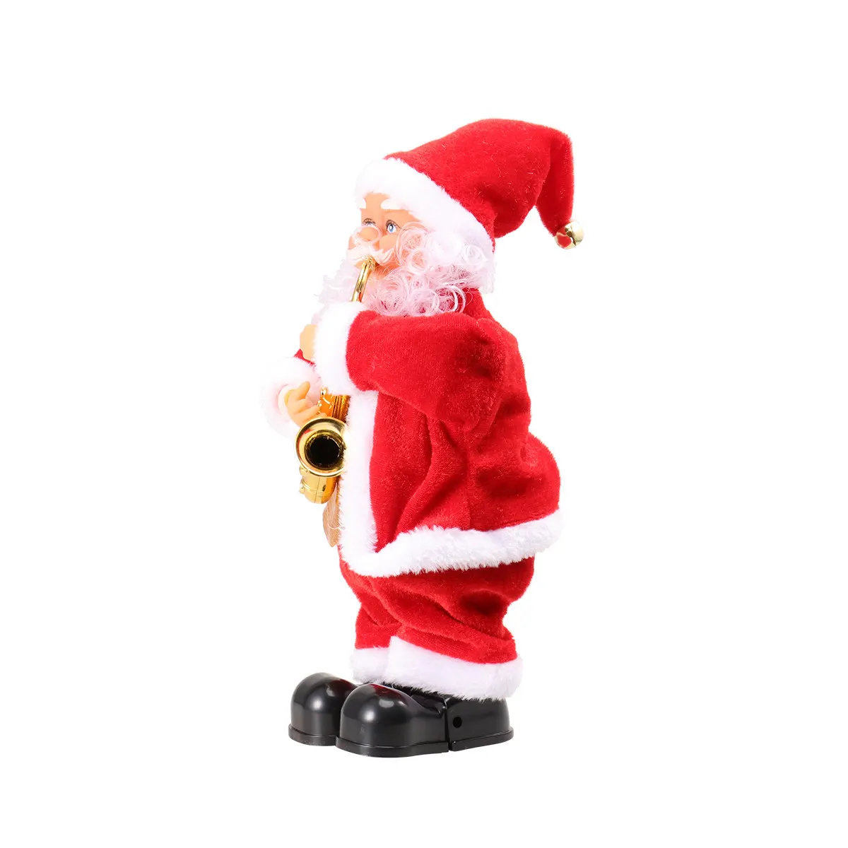 

Electric Stepping Santa Claus Singing Dancing Musical Figure for Christmas Decoration Home Office Festive Party Tabletop