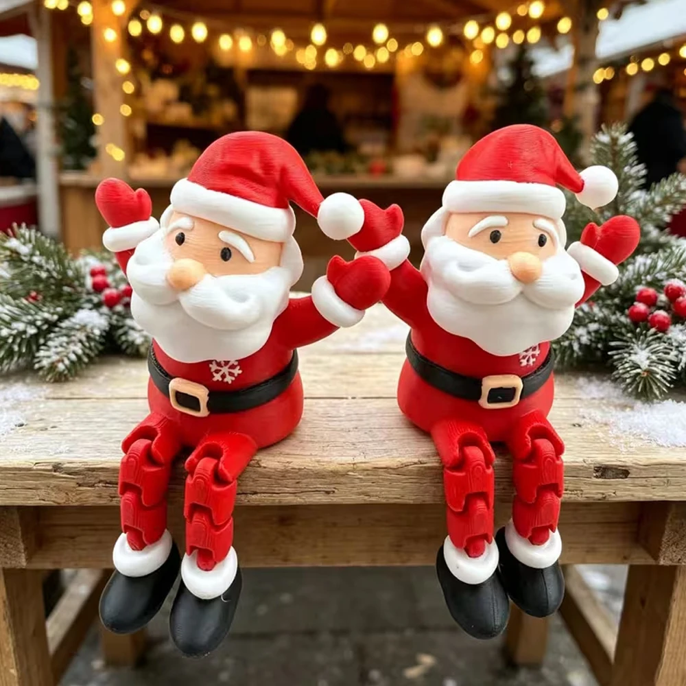 Christmas Decorations - Santa Claus, Small Tabletop Ornaments, Red Christmas Decorative Ornaments, Holiday Figurines for Home and Friends