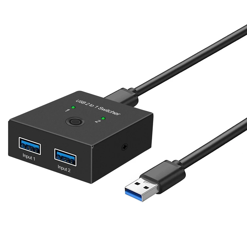 Usb 3.0 Switch Selector Kvm Switch 2 In 1 Out Usb Switcher Voor 2 Computers Delen 1 Usb Apparaten Zoals als Printer Scanner