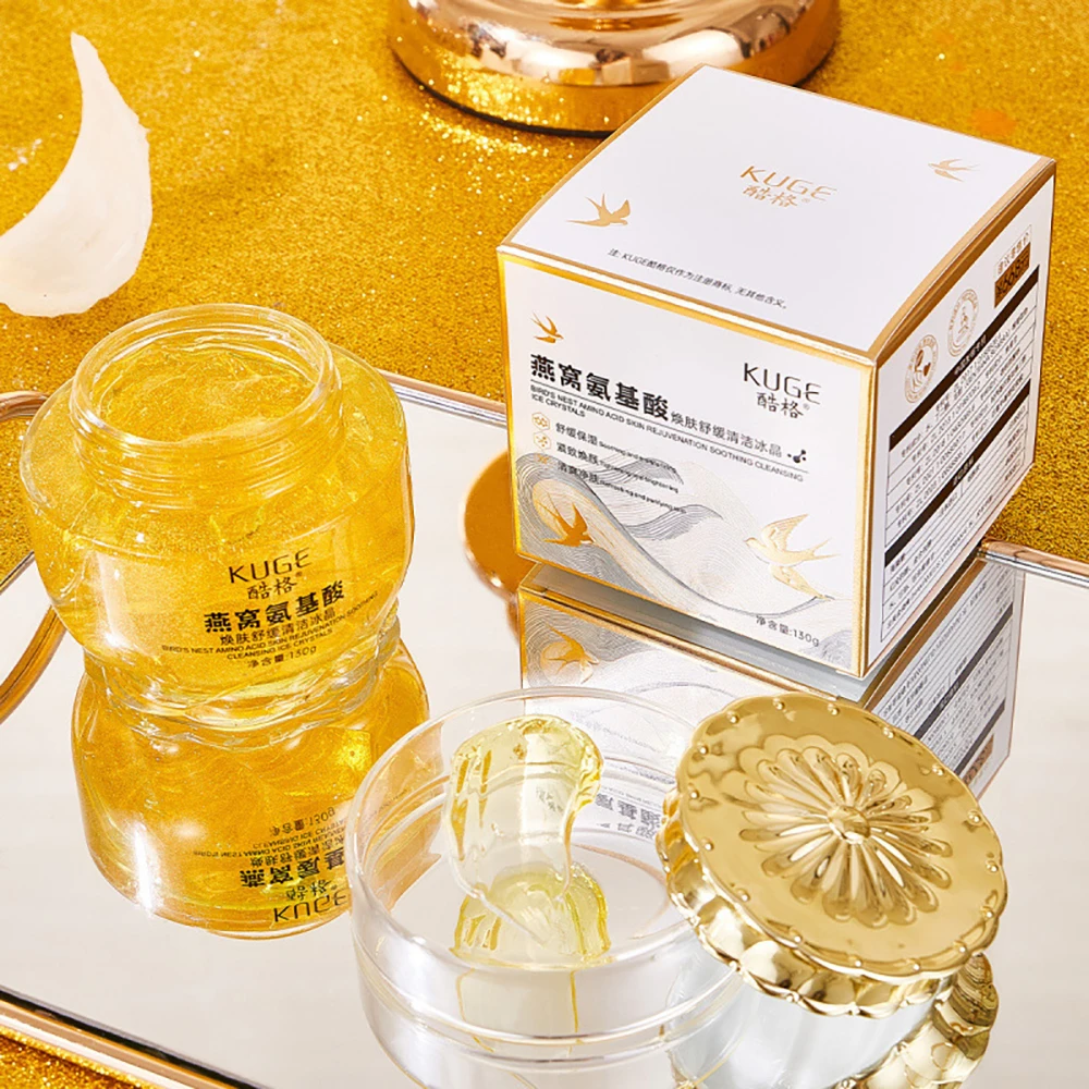 Bird's Nest Amino Acid Rejuvenating Soothing Cleansing Pores Gel Makeup Removal Ice Crystal Remove Blackheads Oil Control 130g