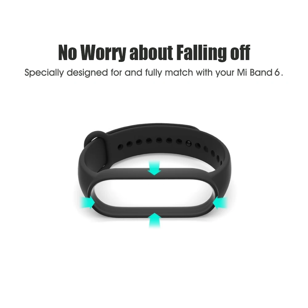 Replacement Strap For Xiaomi  Band 6 Smartwatch Adjustable Silicone Strap Band Replacement Watch Band for Men and Women