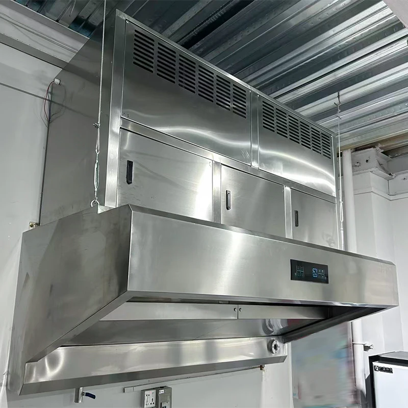 Factory Customize Commercial Stainless Steel Wall Mounted Range Hood Ductless Fume Hood for Hotel Restaurant
