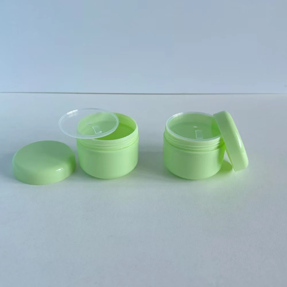 Frasco cosmético de plástico com tampa, 50 peças 10g 30g 50g vazio recarregável recipiente vazio de viagem para creme facial loção lábio esfrega armazenamento