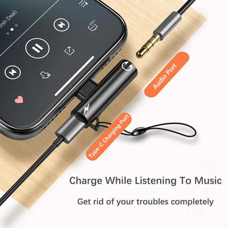 2 w 1 typ C do 3.5mm Jack słuchawki Audio Adapter dla Macbook Pro Xiaomi Huawei USBC do 3.5Mm słuchawki konwerter ładowania