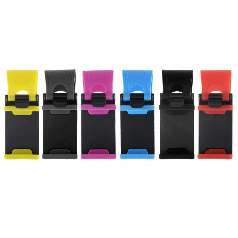 1pcs Universal Car Bracket Car Steering Wheel Phone Holder Clip Stand Elastic Buckle GPS Navigator Mount For