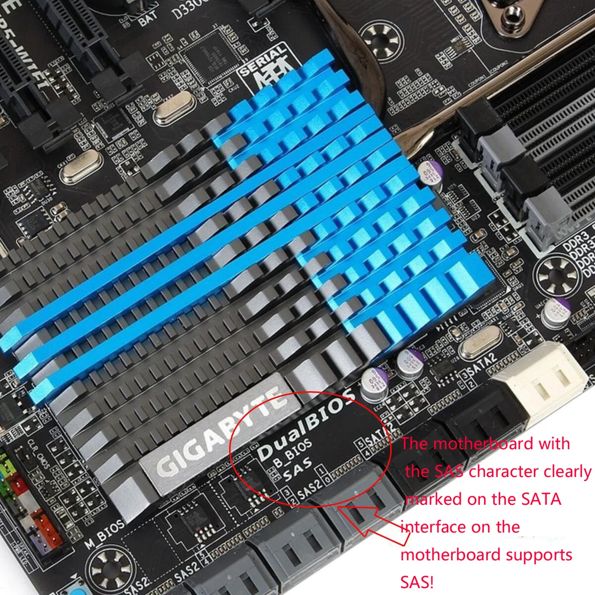 Nku SAS Raid Card SFF-8482 22Pin to SATA 7-Pin + 15-Pin Converter Adapter for SATA-Compatible SAS Hard Disk Drive Motherboard