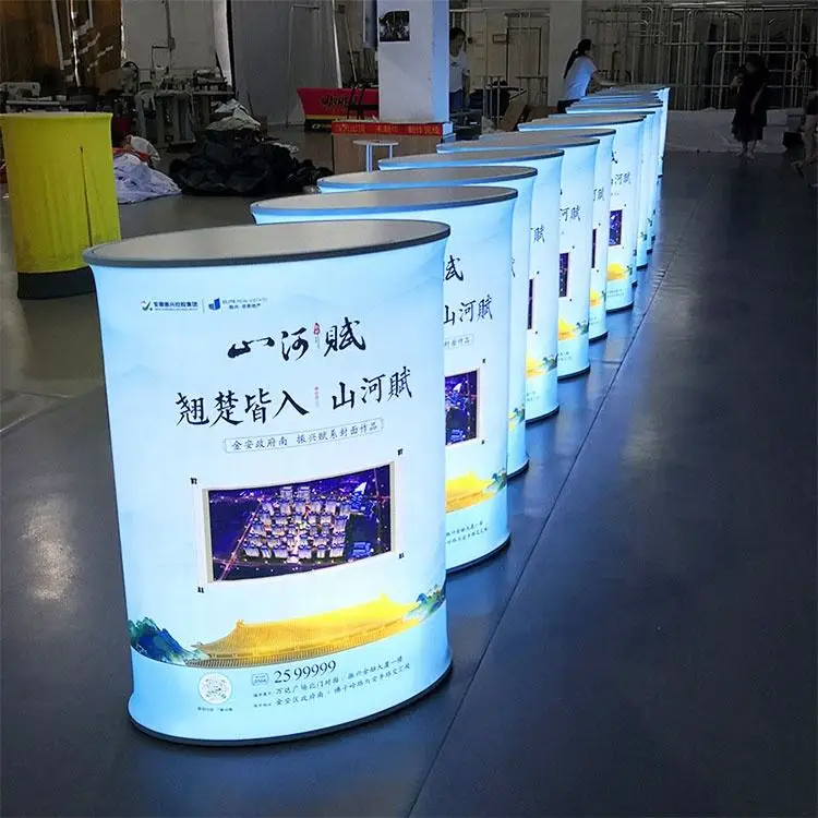 easily install aluminum fabric advertising event portable exhibition booth counter recyclable trade show exhibition counter