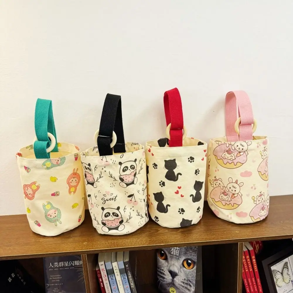 Cute Illustration Bucket Bag New Cartoon Pattern Bunny Handbag Canvas Bags