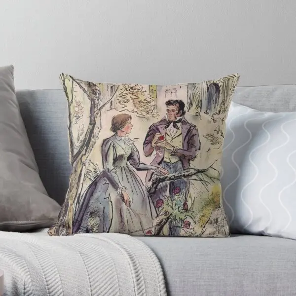 Jane Eyre Illustration  Printing Throw Pillow Cover Soft Hotel Bedroom Anime Fashion Cushion Home Pillows not include One Side