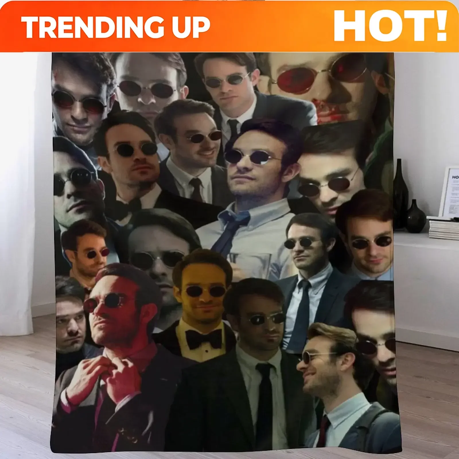 Custom Matt Murdock-devil Dare Photo Collage Throw Blanket Versatile Cozy Throw Blanket For All Occasions