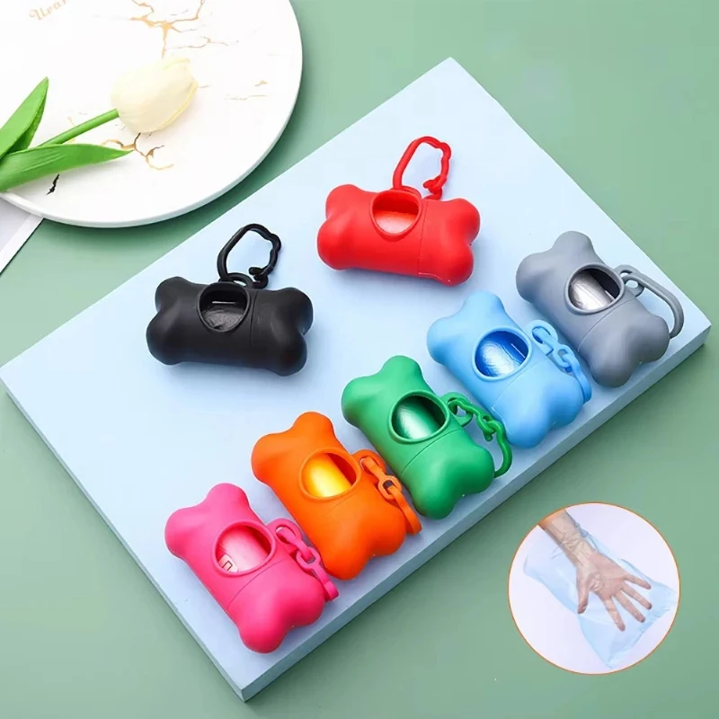 1-4pcs Pet Poop Bags Dispenser Walk-Dog Garbage Bag Pet Waste Disposal Holder Dispensers Poop Bags Set Trash Cleaning Supplies