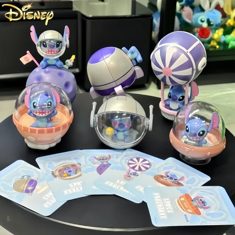 New Disney Stitch Space Adventure Series Figurine Ornamnet Collectible Desktop Decoration Cute Model Kawaii Toys Gift