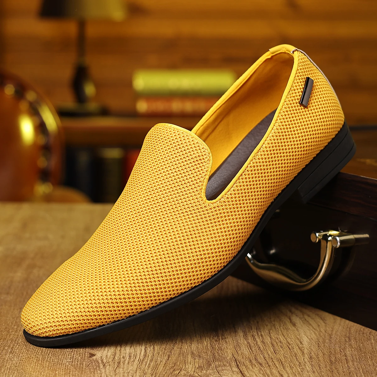 

Дизайнерские мужские трендовые повседневные туфли-лоферы из сетчатой ткани, мокасины для мужчин, дышащая обувь для свадьбы, вождения, официальных мероприятий и вечеринок