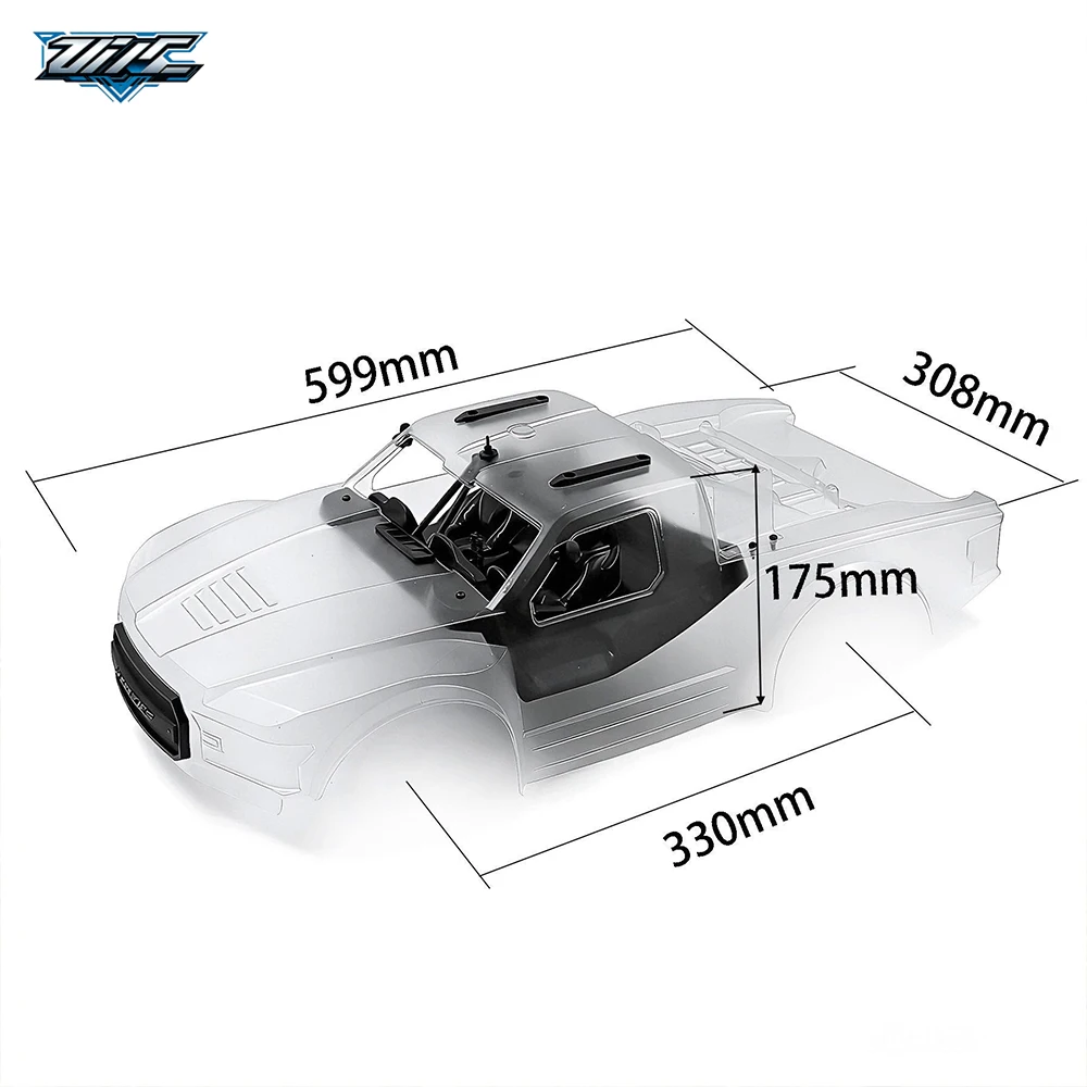 Paintable Clear PC Short Course Truck Body Shell 1/10 330mmWheelbase For Feishen ARRMA Huanqi Leimo Shan Shu Youdi Upgrade Parts
