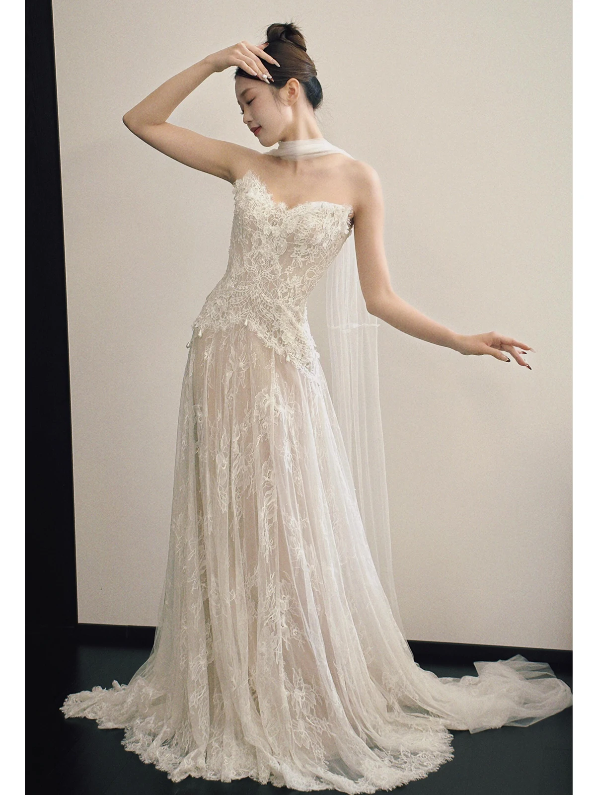 Ball Wear Tube Top Light New Wedding Dress Super Mori Bride Engagement Morning Photography Female Welcome