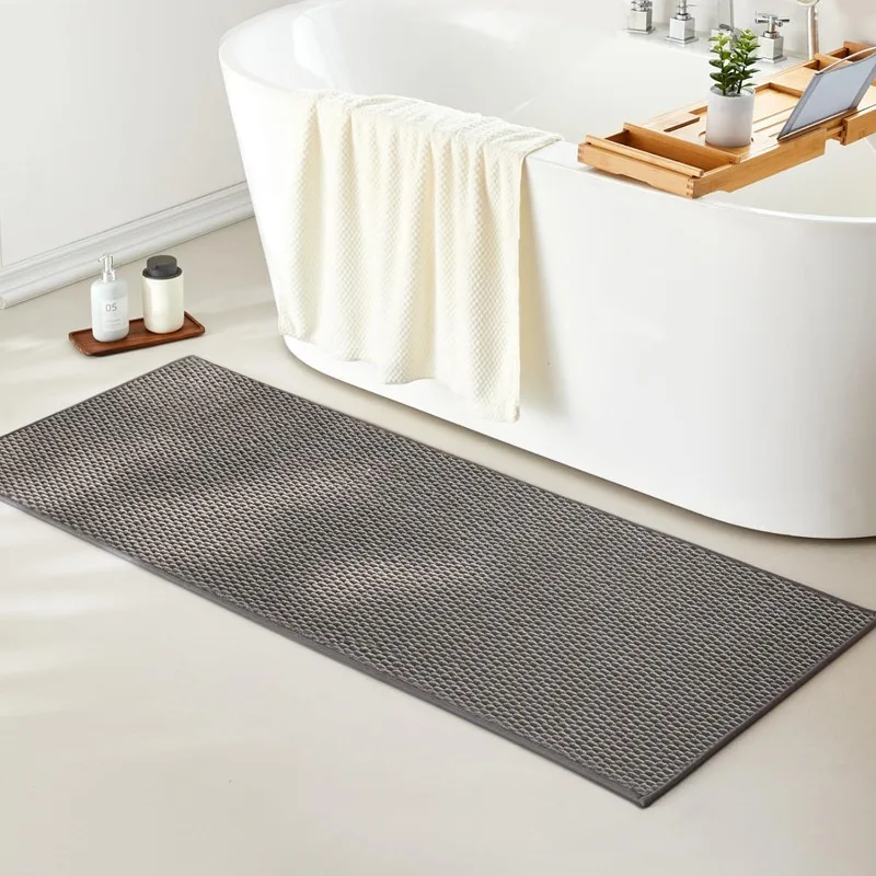 

Bathroom Rugs Non Slip Washable Bath Rugs Super Absorbent Chenille Bathroom Rug for Bathroom Thin Bath Mats