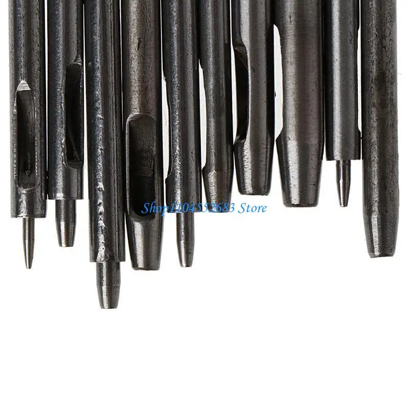 Y6GD 10 قطع من أدوات الحفر المجوفة ذات الحزام المصنوع يدويًا من الجلد