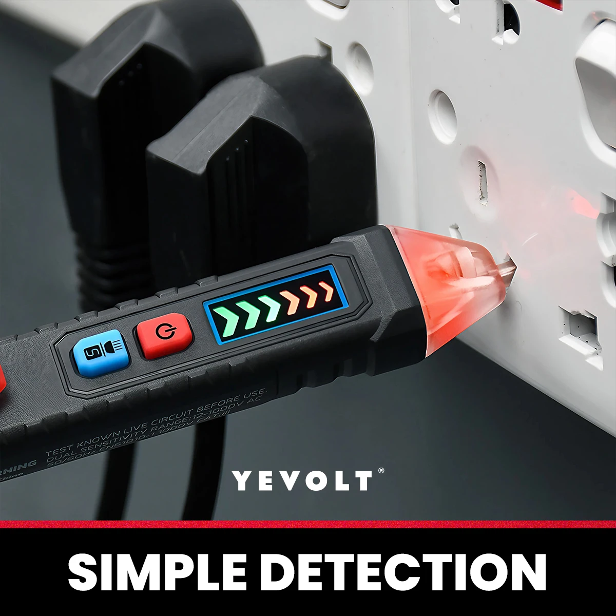 Imagem -04 - Yevolt-non-contact ac Tensão Tester Pen Sonda Plana Lanterna Led Buzzer Alarme para Viver ou Nickel Wire Julgamento Ta881a 121000v