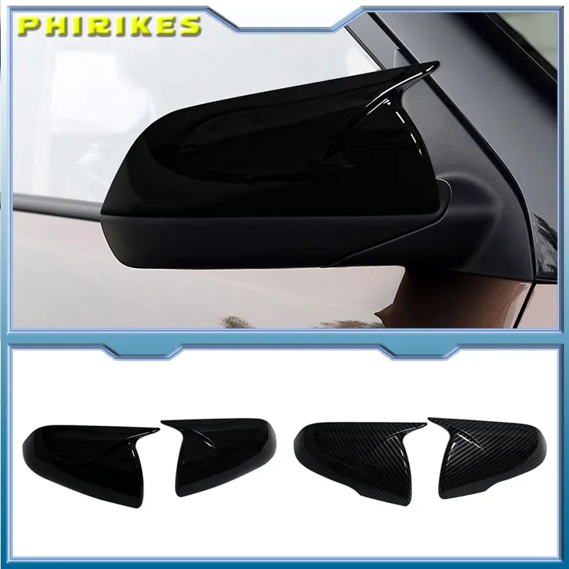 

For Hyundai IX25 2014-2019 Rearview Side Mirror Cover Wing Cap Exterior Door Rear View Case Trim Carbon fiber ABS