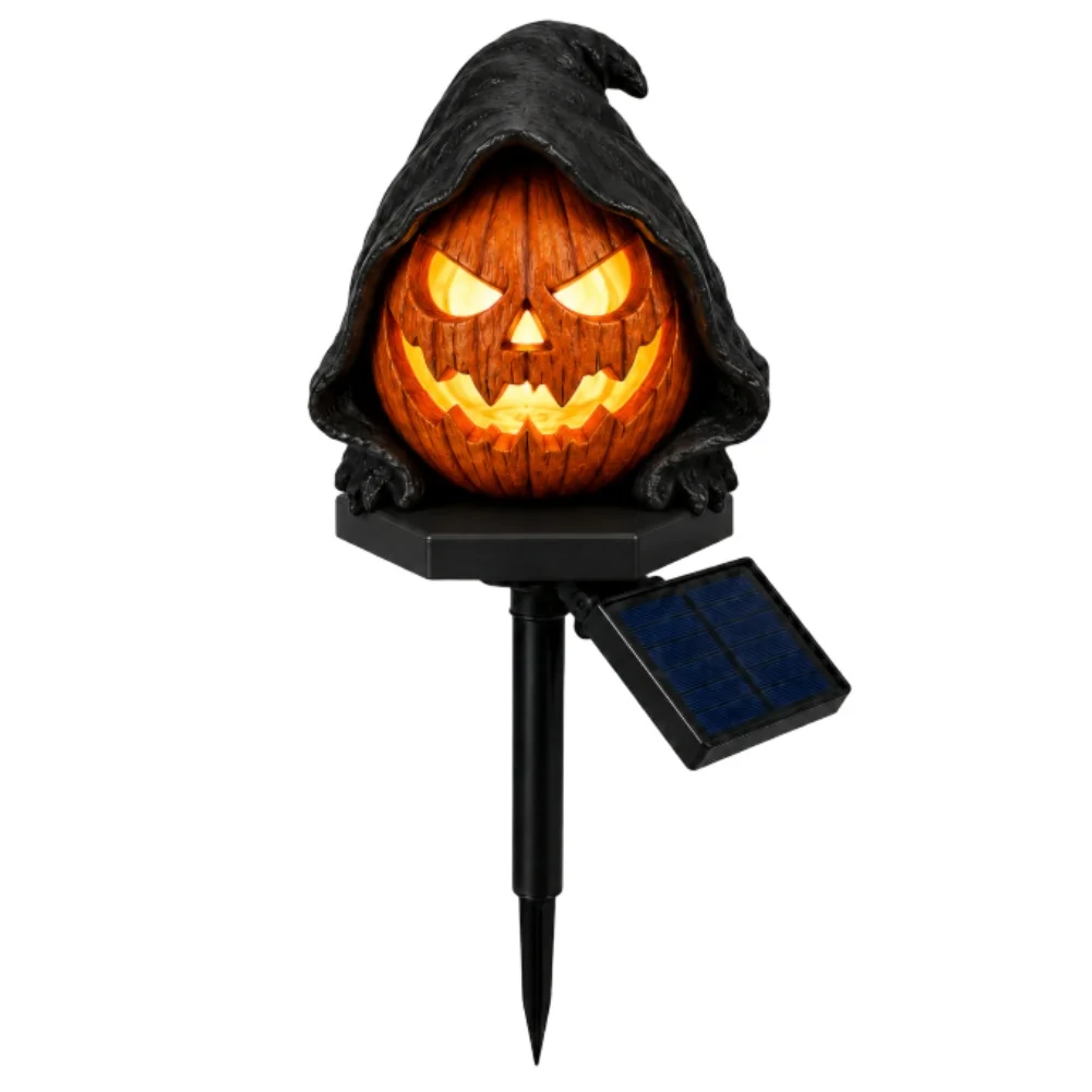 for Halloween Parties for Solar Pumpkin Light For Eerie Outdoor Setup Energy Saving Solar Powered Weatherproof Design